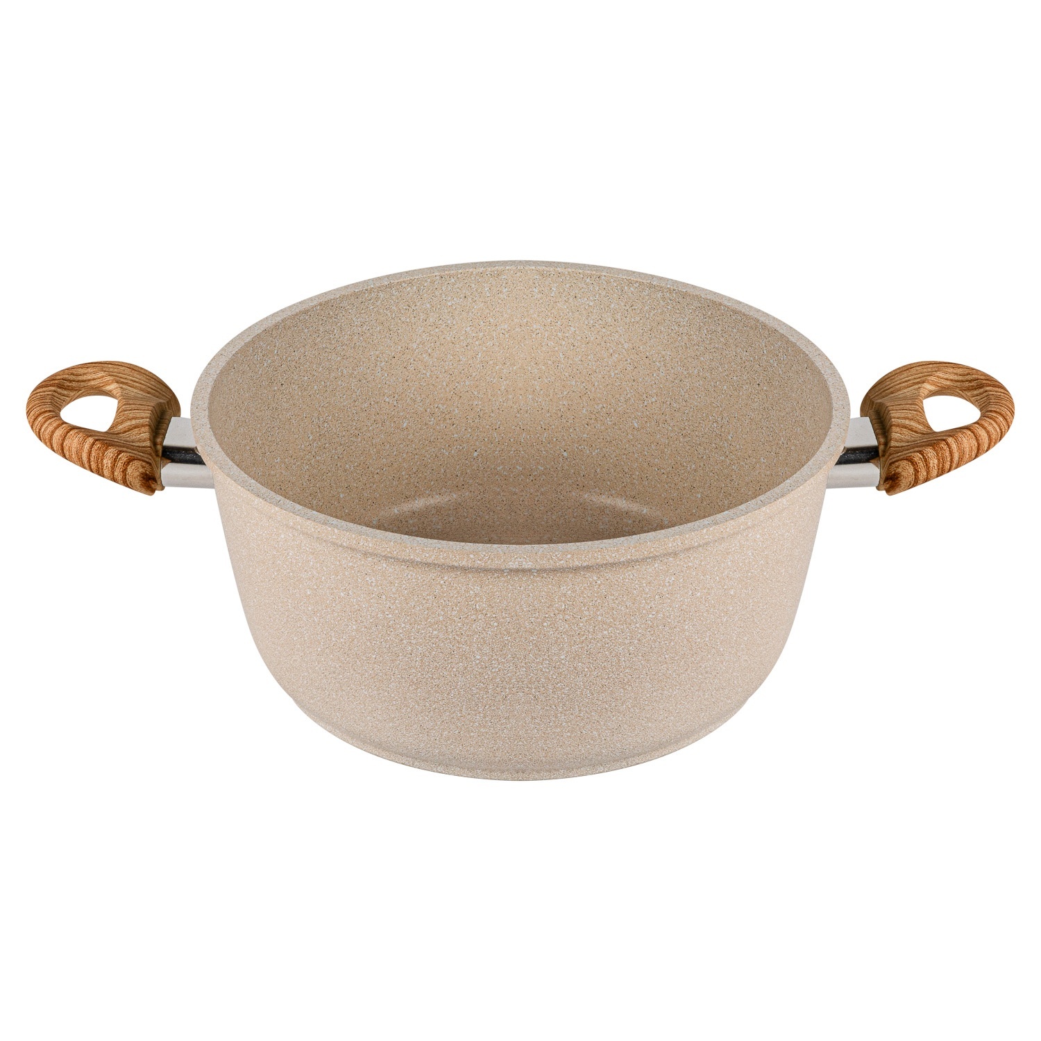 Кастрюля DOMEO Cream 4 л с покрытием мрамор