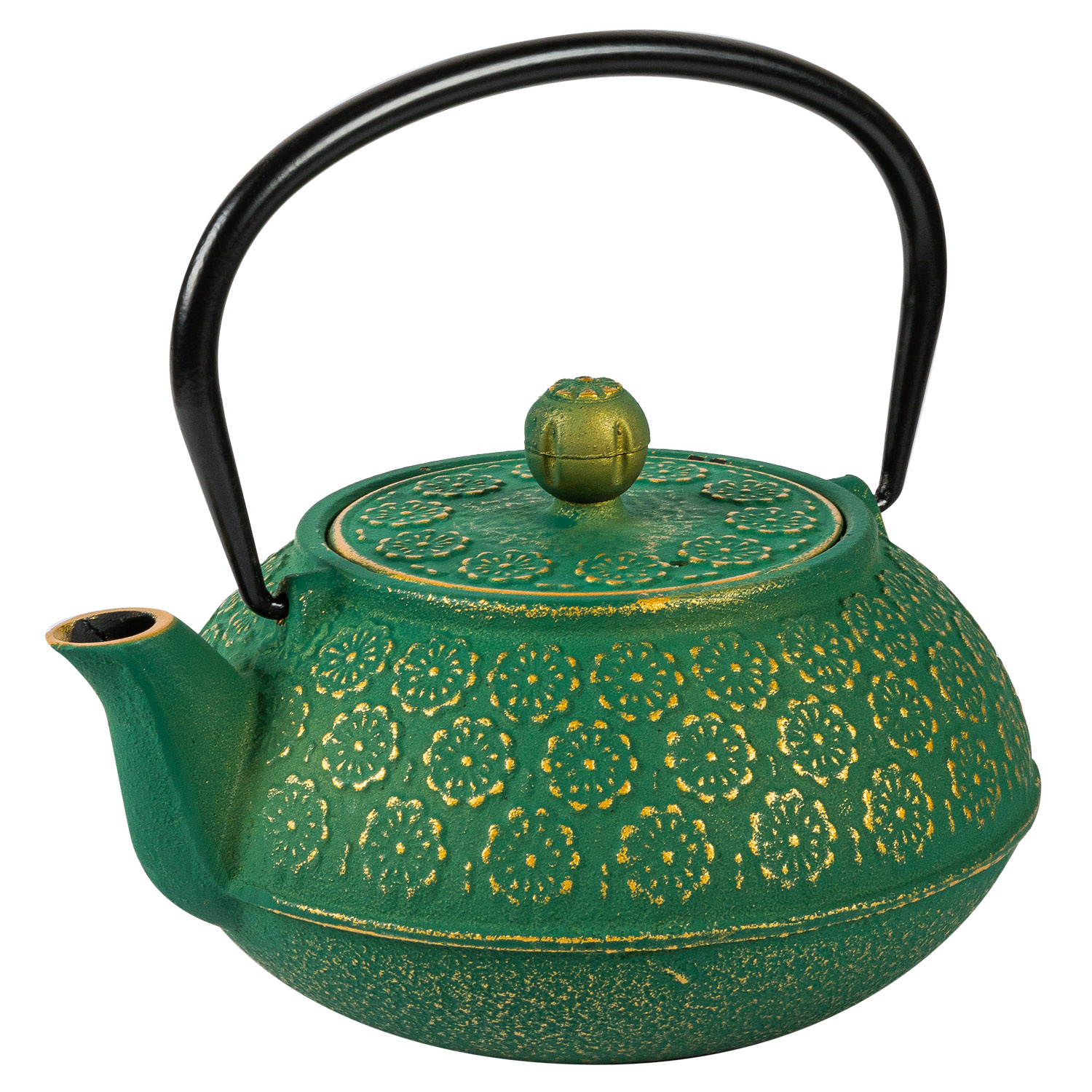 Чайник заварочный DOMEO 1 л из чугуна зеленого цвета