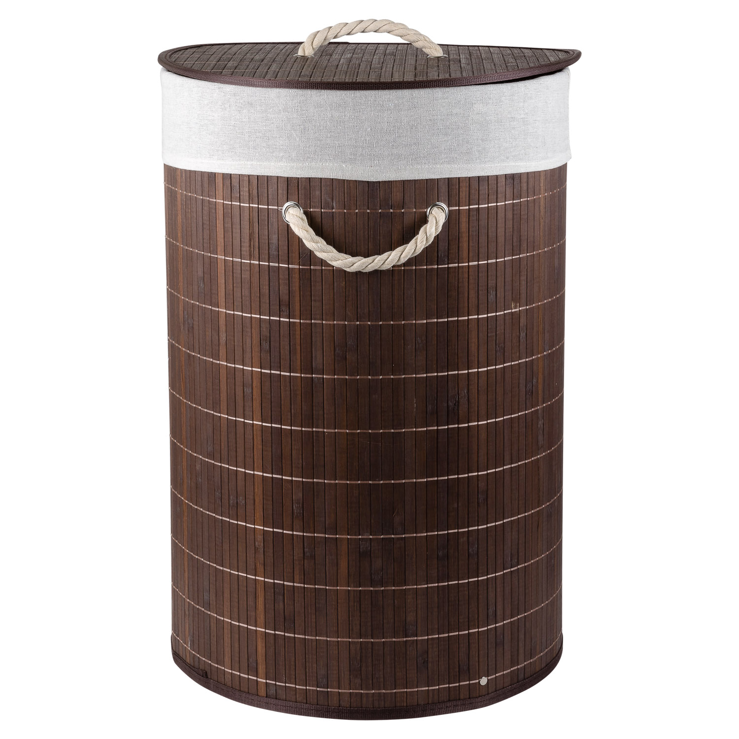Корзина для белья Selecta 40x40x60 см из бамбука коричневого цвета