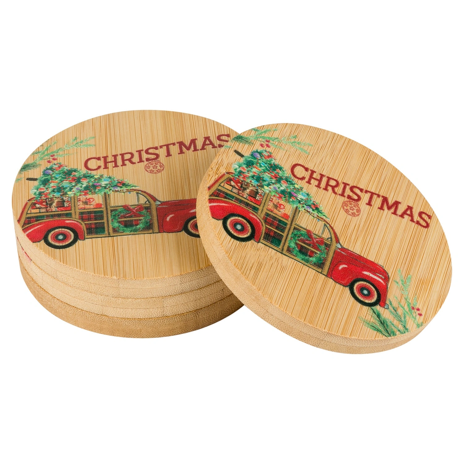 Набор подставок под кружки Selecta Christmas 4 шт. 10 см