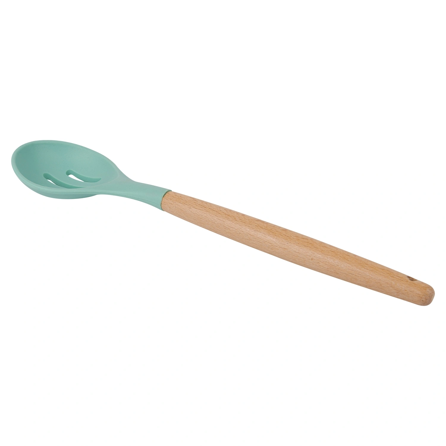 Ложка с прорезями DOMEO «Мате́» 32 см с деревянной ручкой цвет в ассортименте