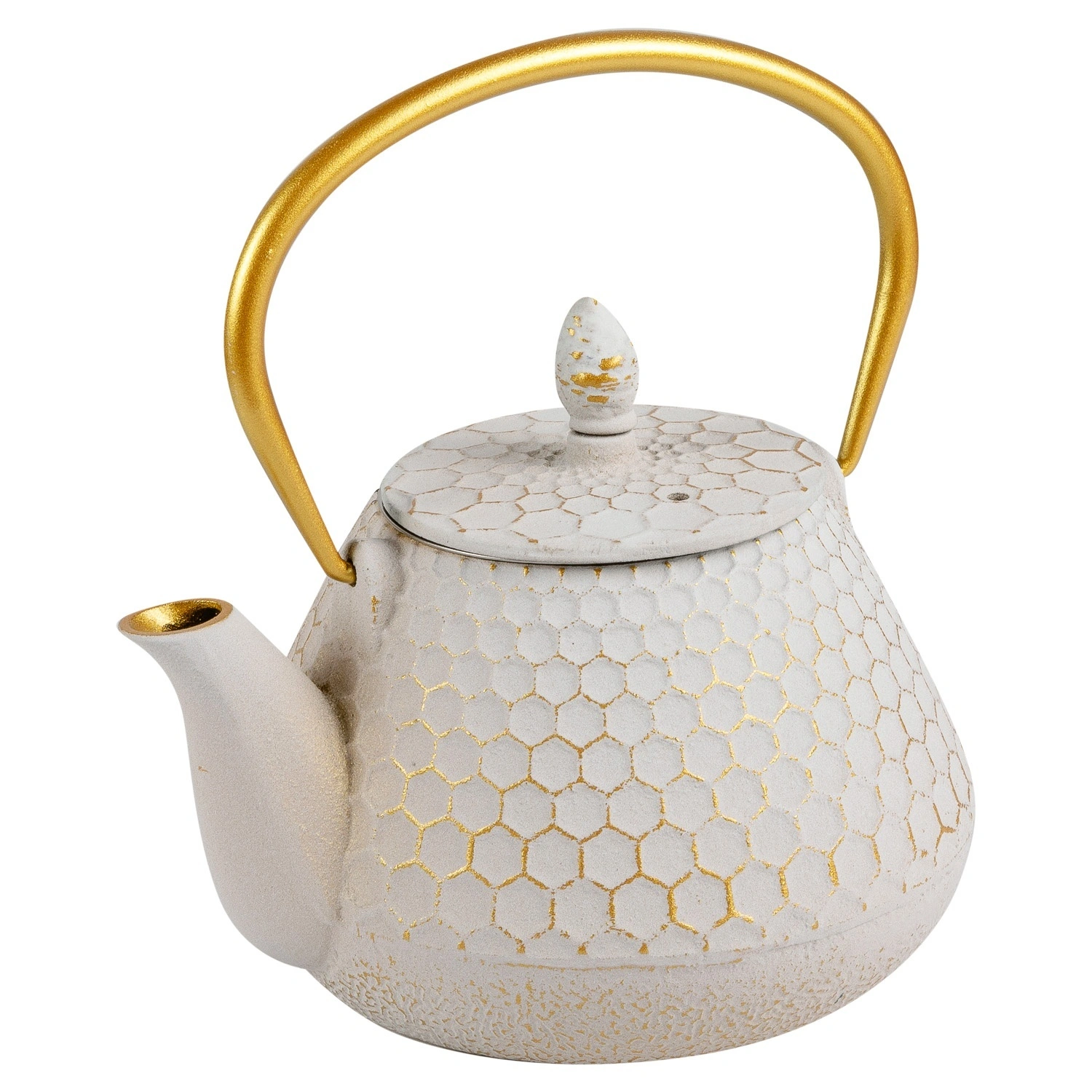 Чайник заварочный DOMEO 1 л из чугуна белого цвета