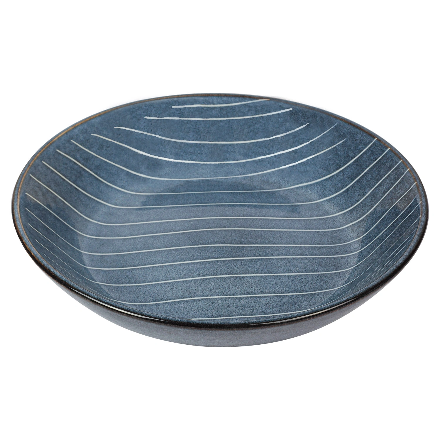 Тарелка глубокая DOMEO «Страйп темный» 20 см