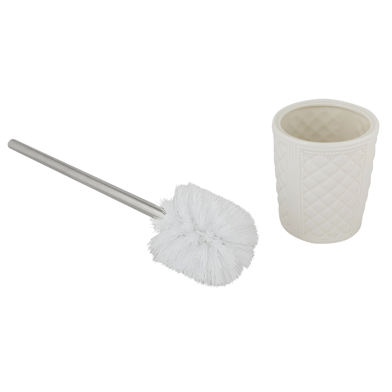 Ершик для унитаза Vanstore керамический белого цвета