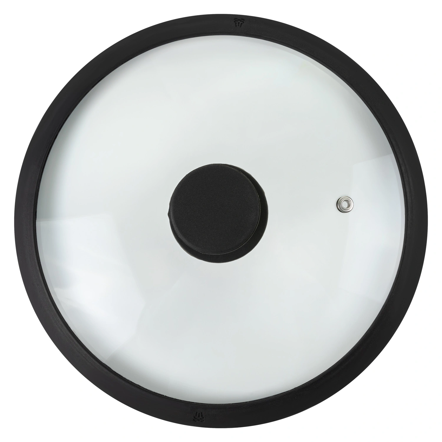 Крышка стеклянная DOMEO 24 см с силиконовым ободом черного цвета