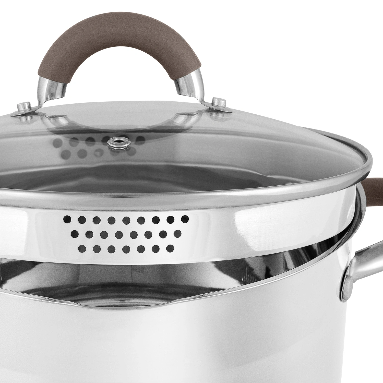 Кастрюля DOMEO Gourmet с крышкой со сливом 4,7 л