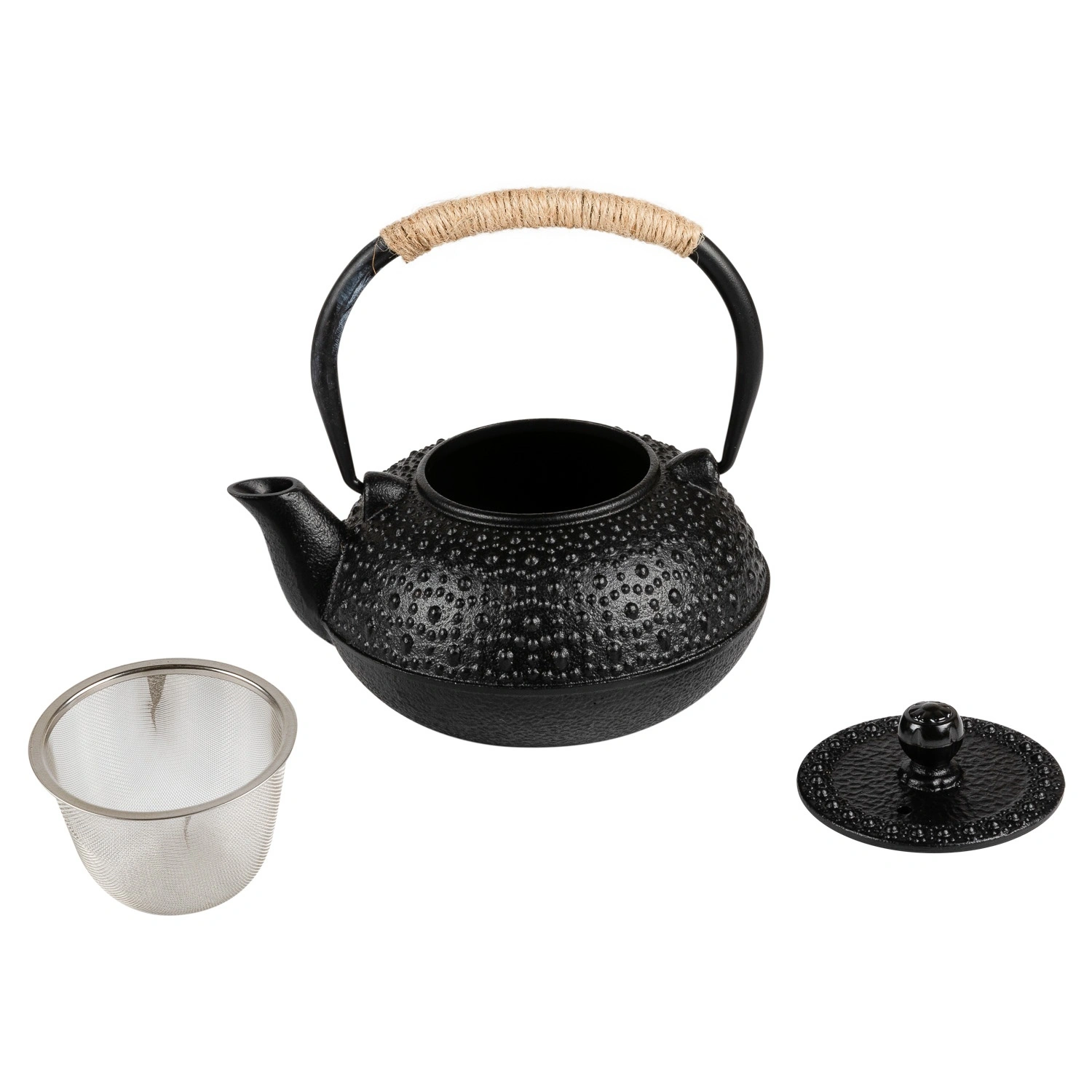 Чайник заварочный DOMEO 600 мл из чугуна черного цвета