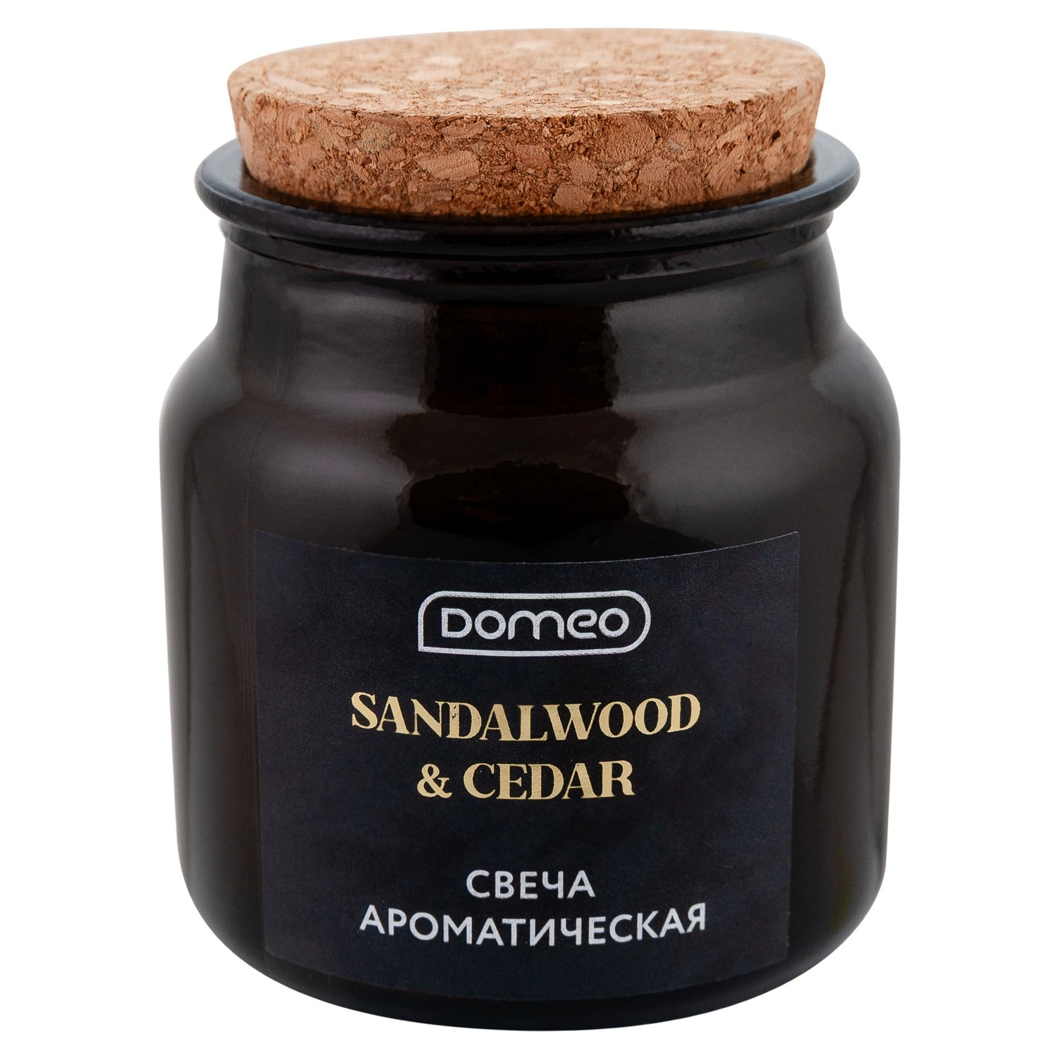 Свеча ароматизированная в банке DOMEO Sandalwood & Cedar 5,9x6,8 см