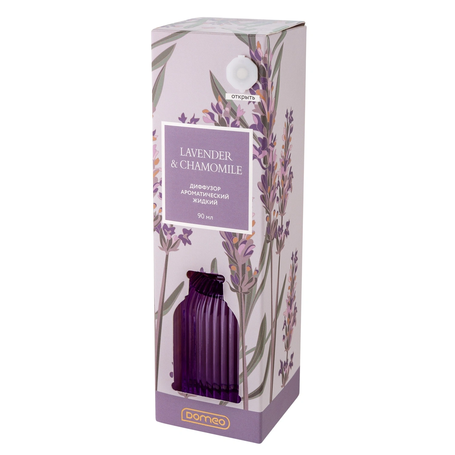 Диффузор ароматизированный DOMEO Lavender & Chamomile 90 мл 6 палочек