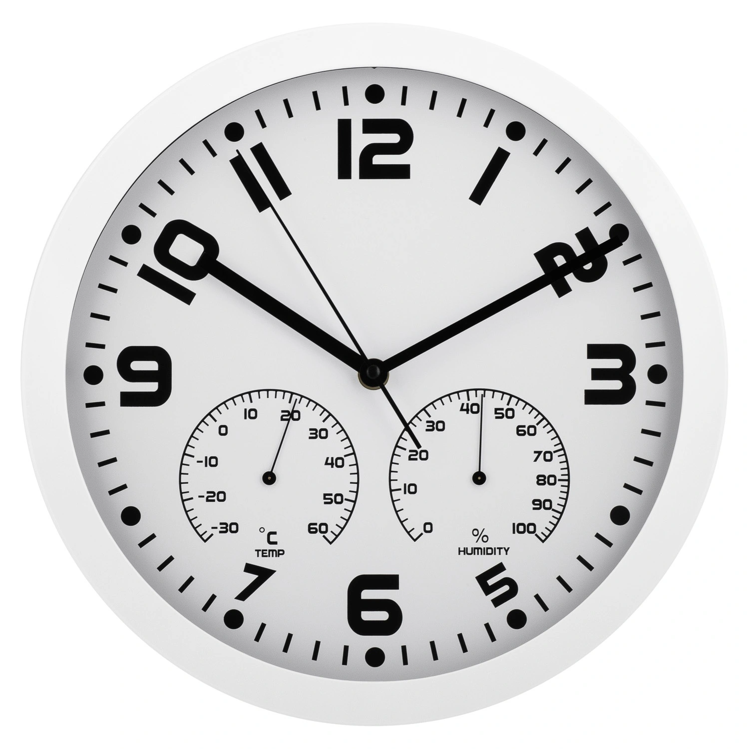 Часы настенные Selecta 30 см с термометром и гигрометром