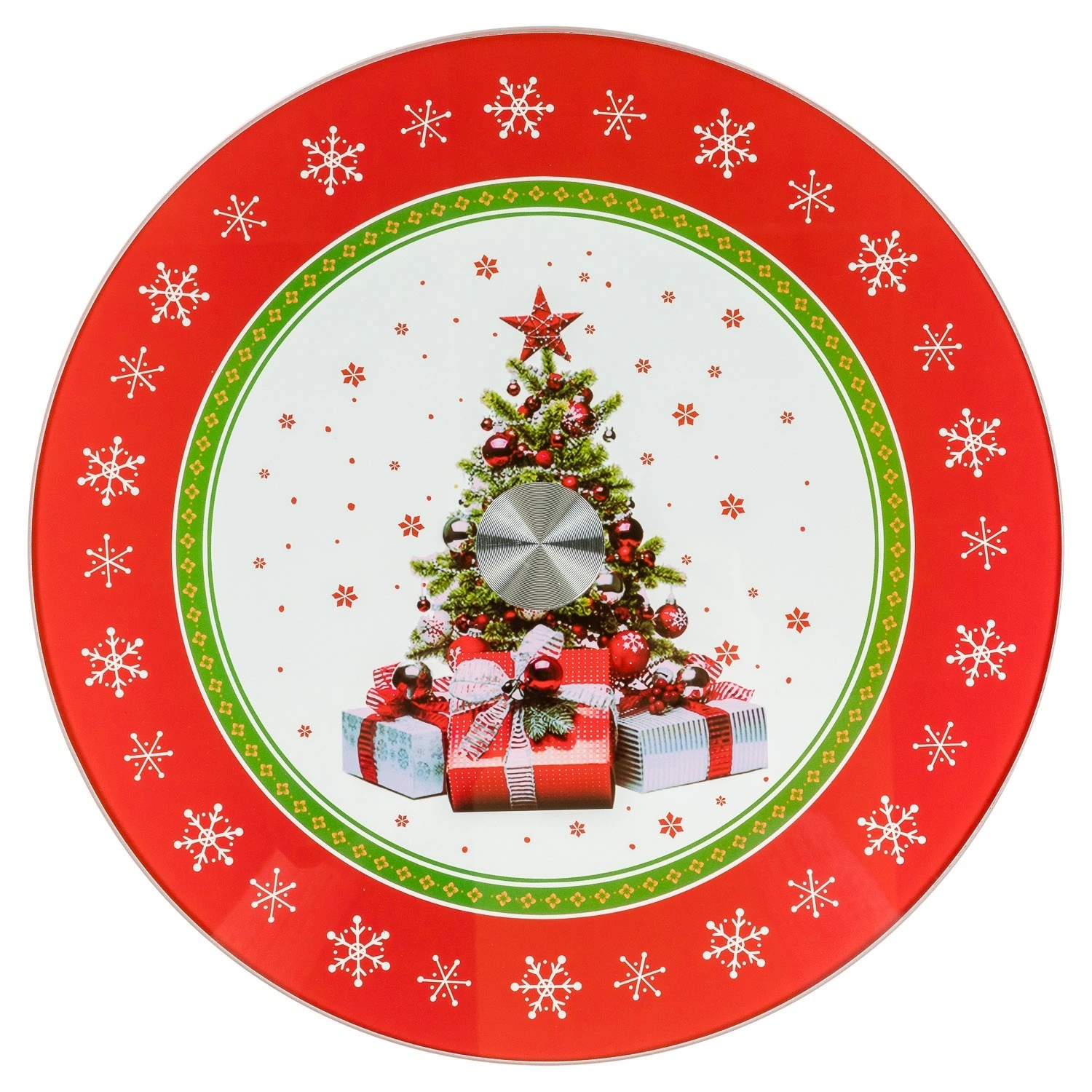 Блюдо на вращающейся подставке Selecta Christmas «Ёлка с подарками» 30 см