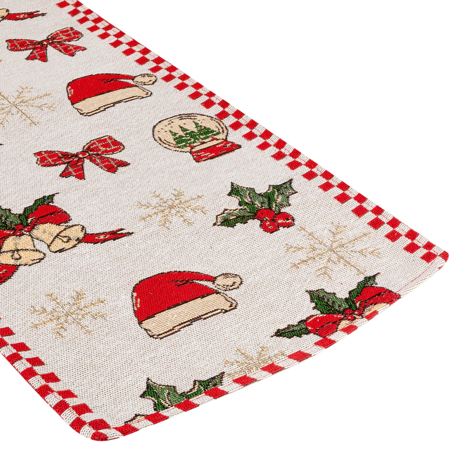 Дорожка для стола Selecta Christmas «Новогоднее застолье» 33x180 см