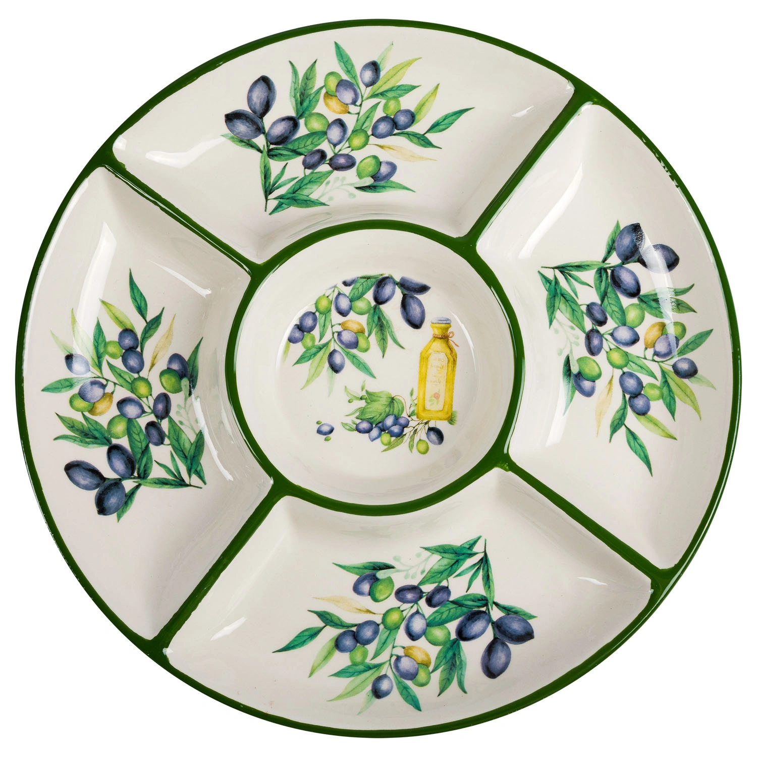 Менажница DOMEO «Оливки новые» 26 см на пять секций