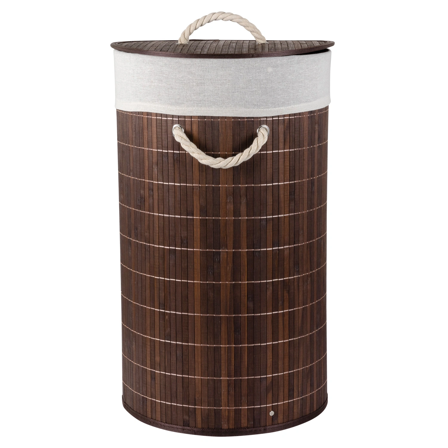 Корзина для белья Selecta 35x35x60 см из бамбука коричневого цвета