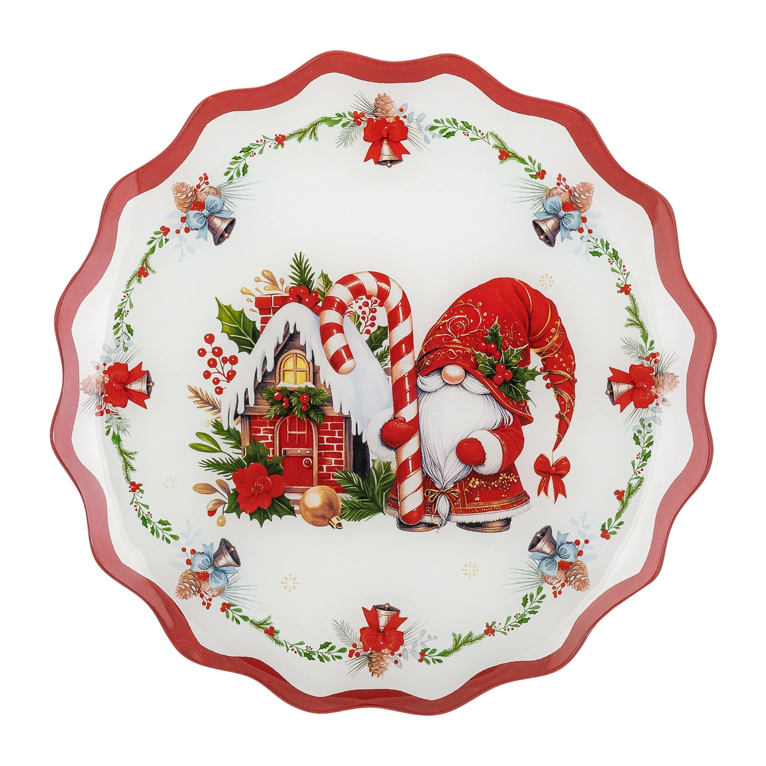 Блюдо сервировочное Selecta Christmas "Сказочный гном" 20,5х20,5 см