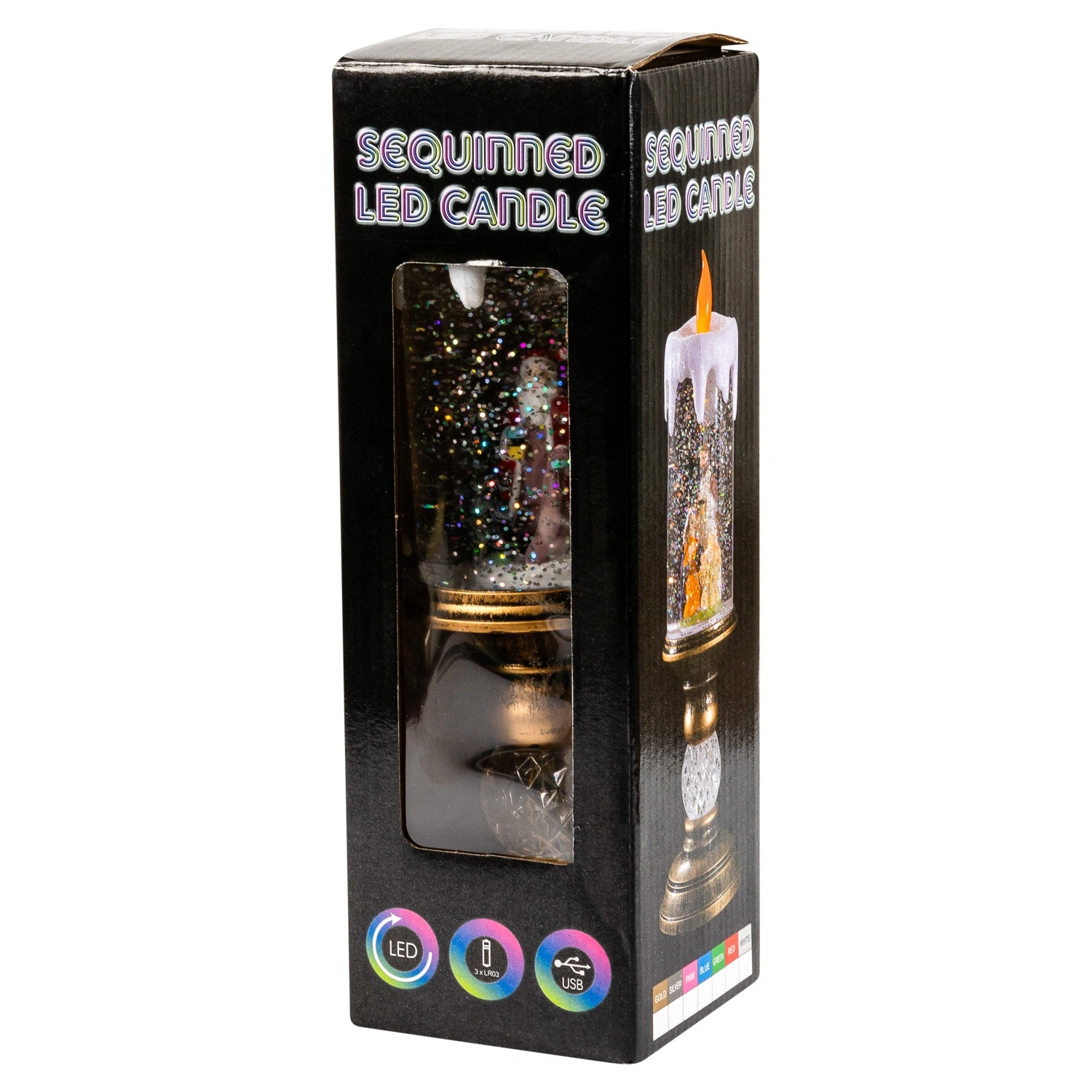Светильник Selecta Christmas «Рождественская свеча с подставкой» на USB питании