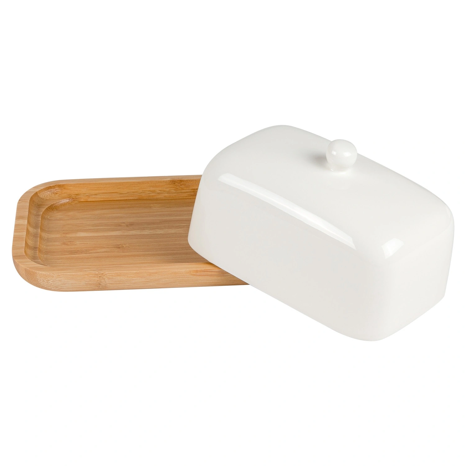 Масленка DOMEO 16,5x10,3x10,2 см белого цвета