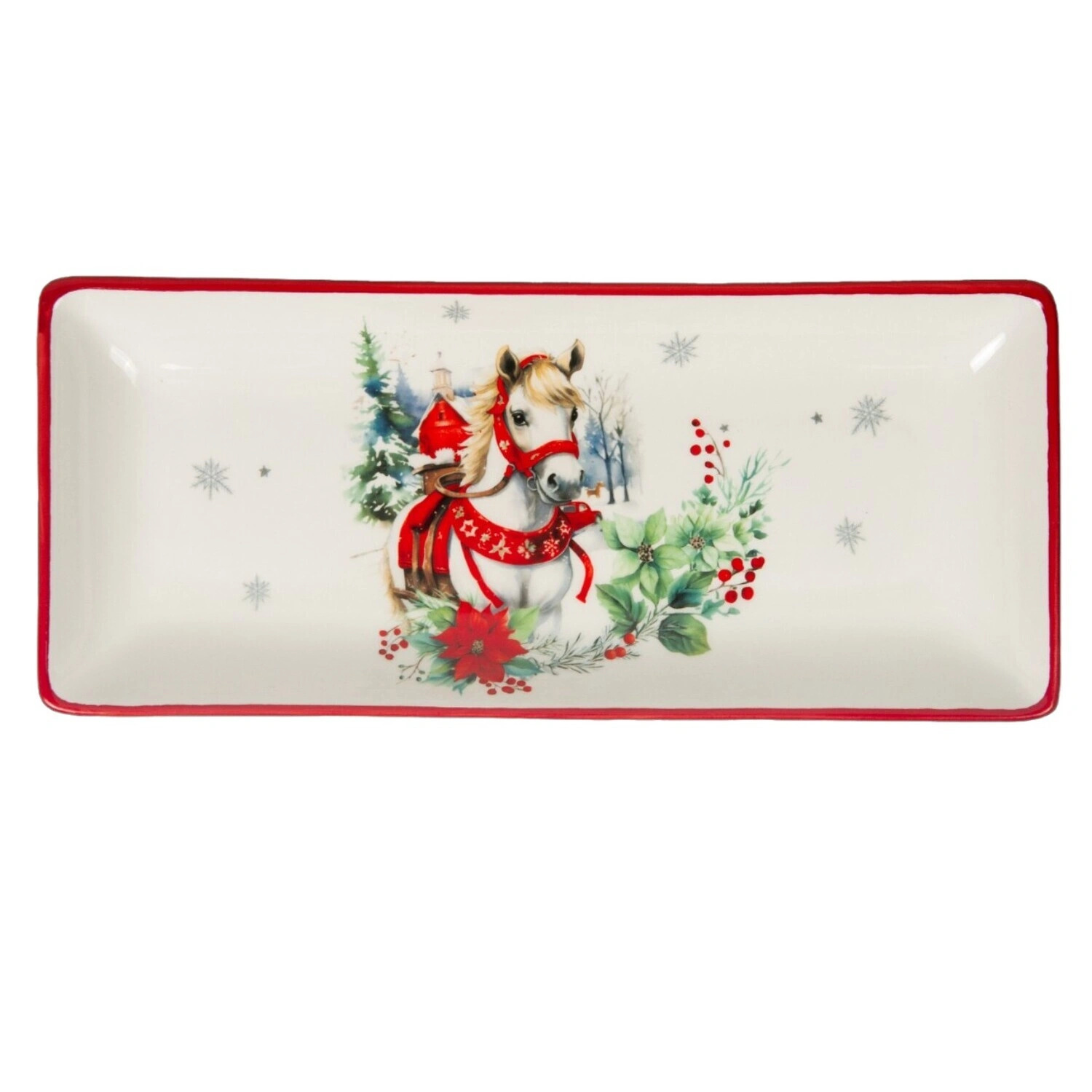 Блюдо сервировочное Selecta Christmas "Лошадка деревенская" 28 см