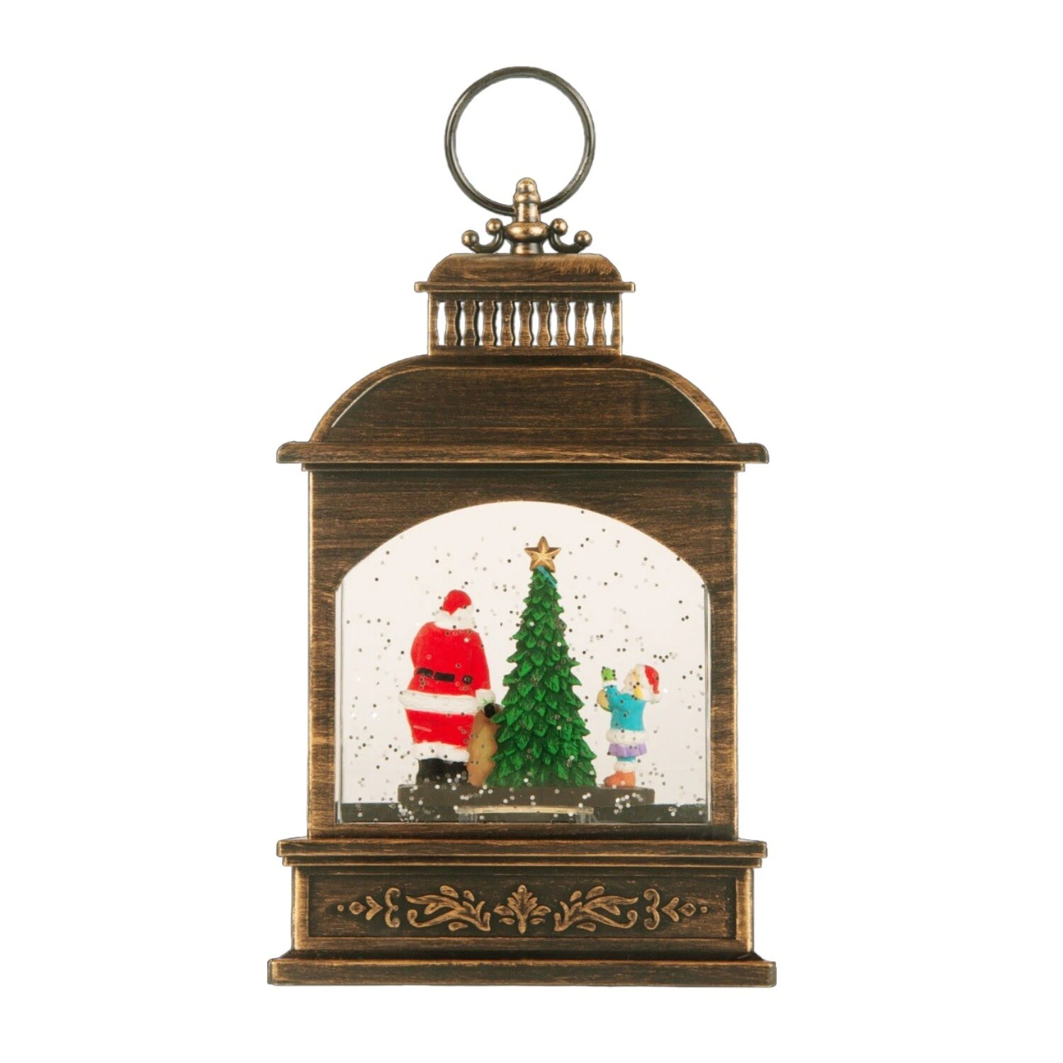 Фонарь декоративный Selecta Christmas с подсветкой  21 см
