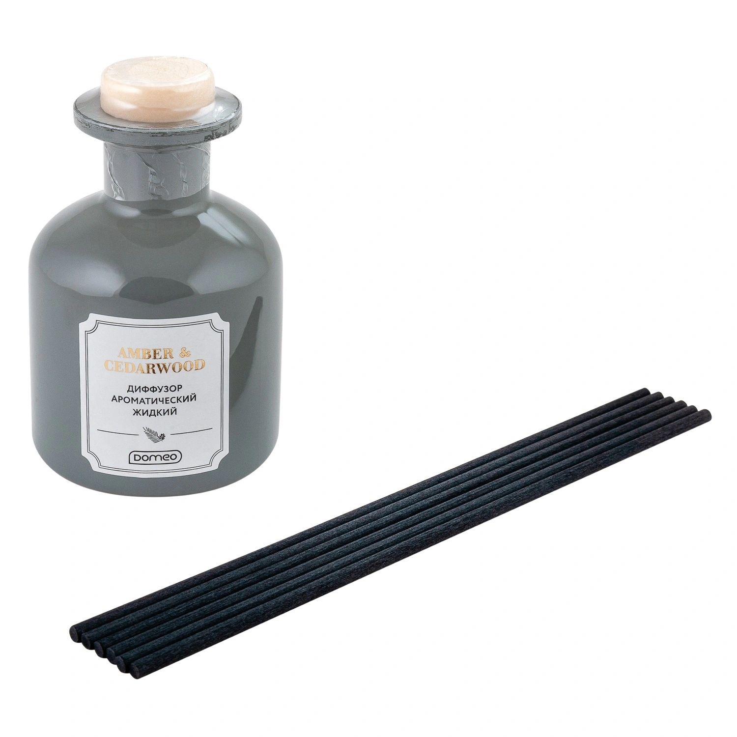 Диффузор ароматизированный DOMEO Amber & Cedarwood  90 мл 6 палочек