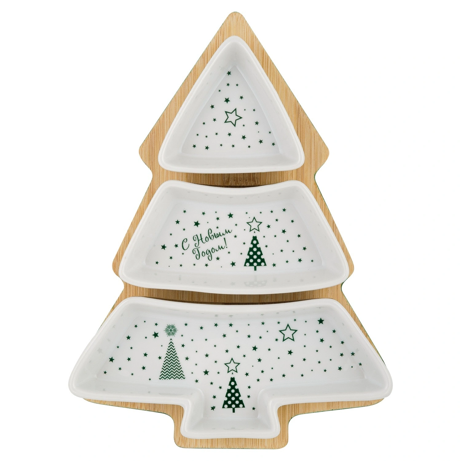 Менажница керамическая Selecta Christmas 27,5x20 см 3 шт.