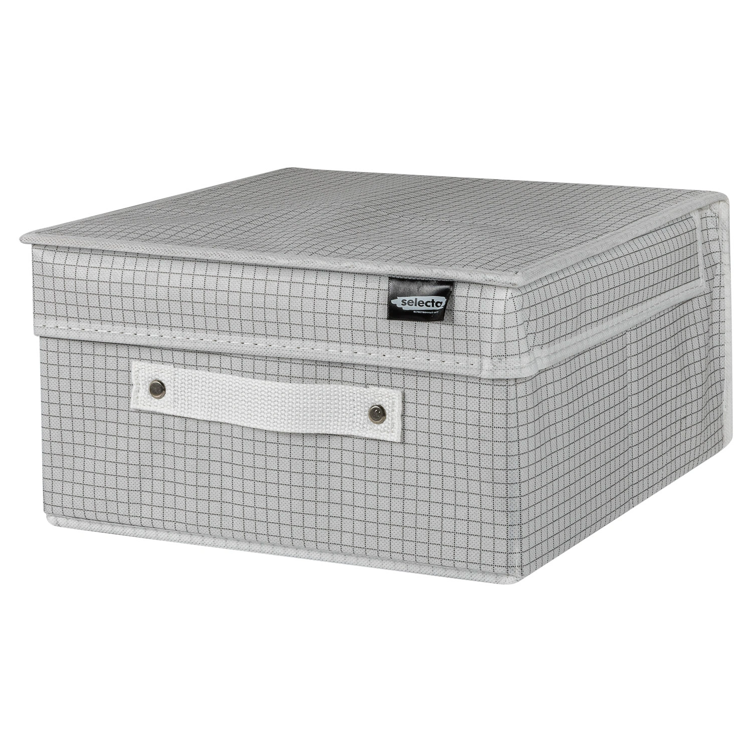 Коробка с крышкой Selecta «Белая клетка» 28x30x16 см