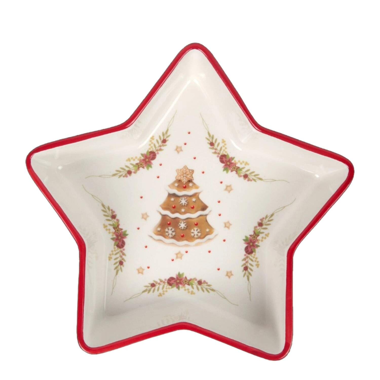 Блюдо-звезда Selecta Christmas "Лошадка пряничная" 21,8*21*5см