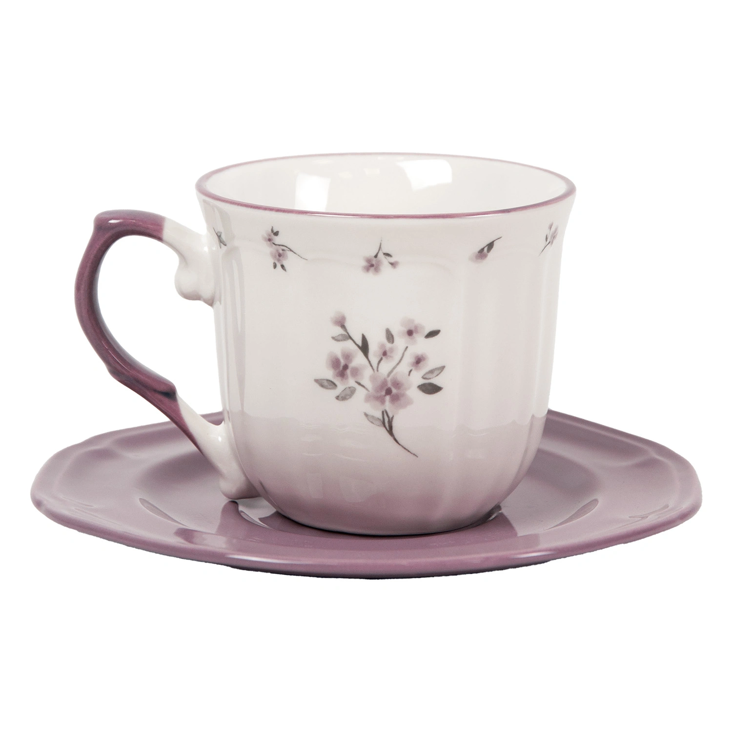 Чашка с блюдцем DOMEO "Флёр" 220 мл