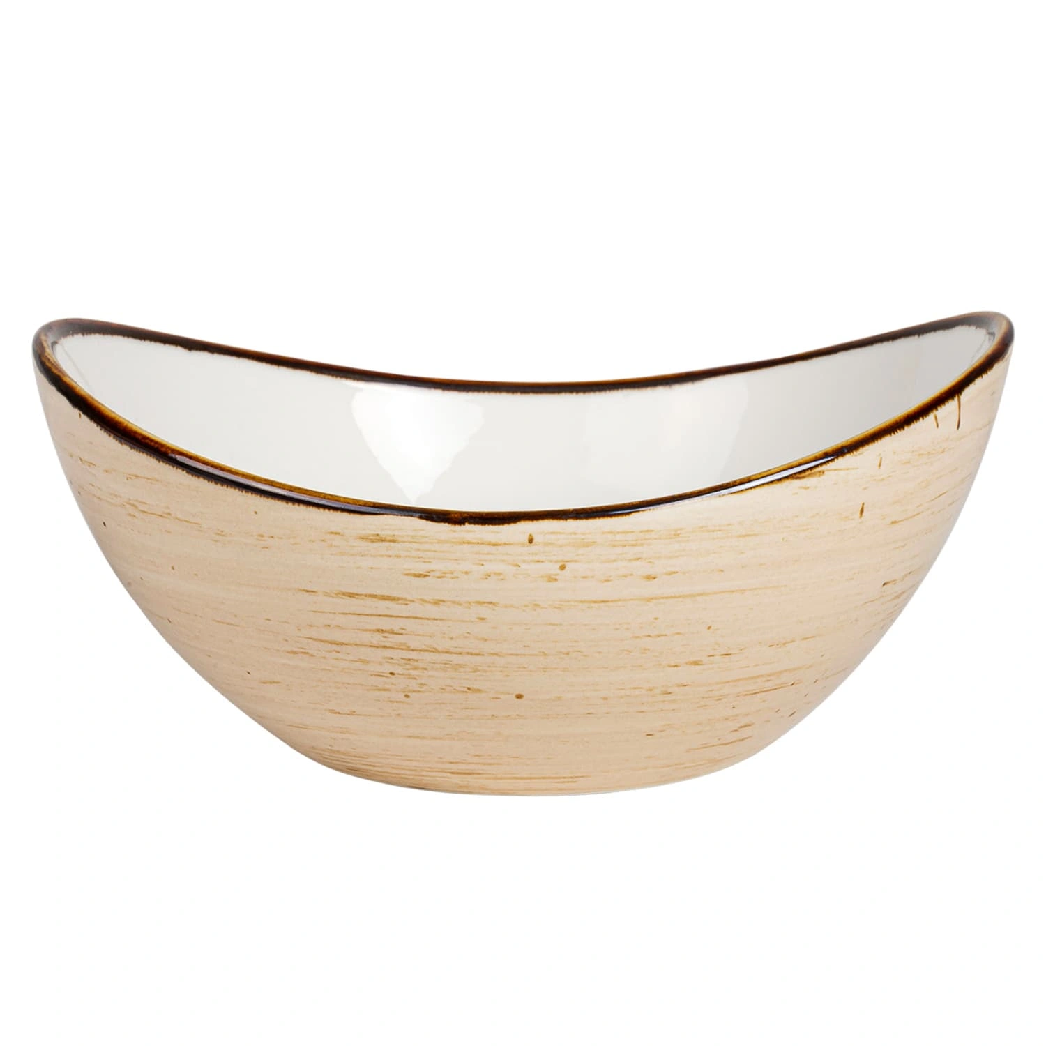 Салатник-лодка DOMEO Sandy 400 мл бежевого цвета