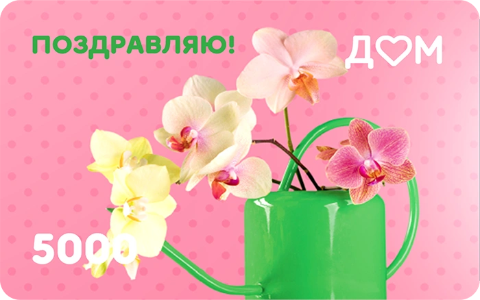 Подарочная карта «Поздравляю!» на 5000 рублей