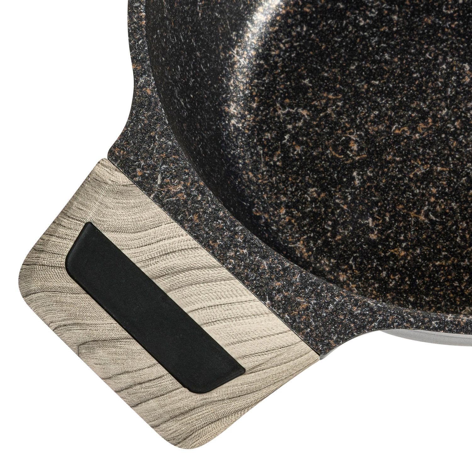 Кастрюля DOMEO «Черный мрамор gold» 20 см