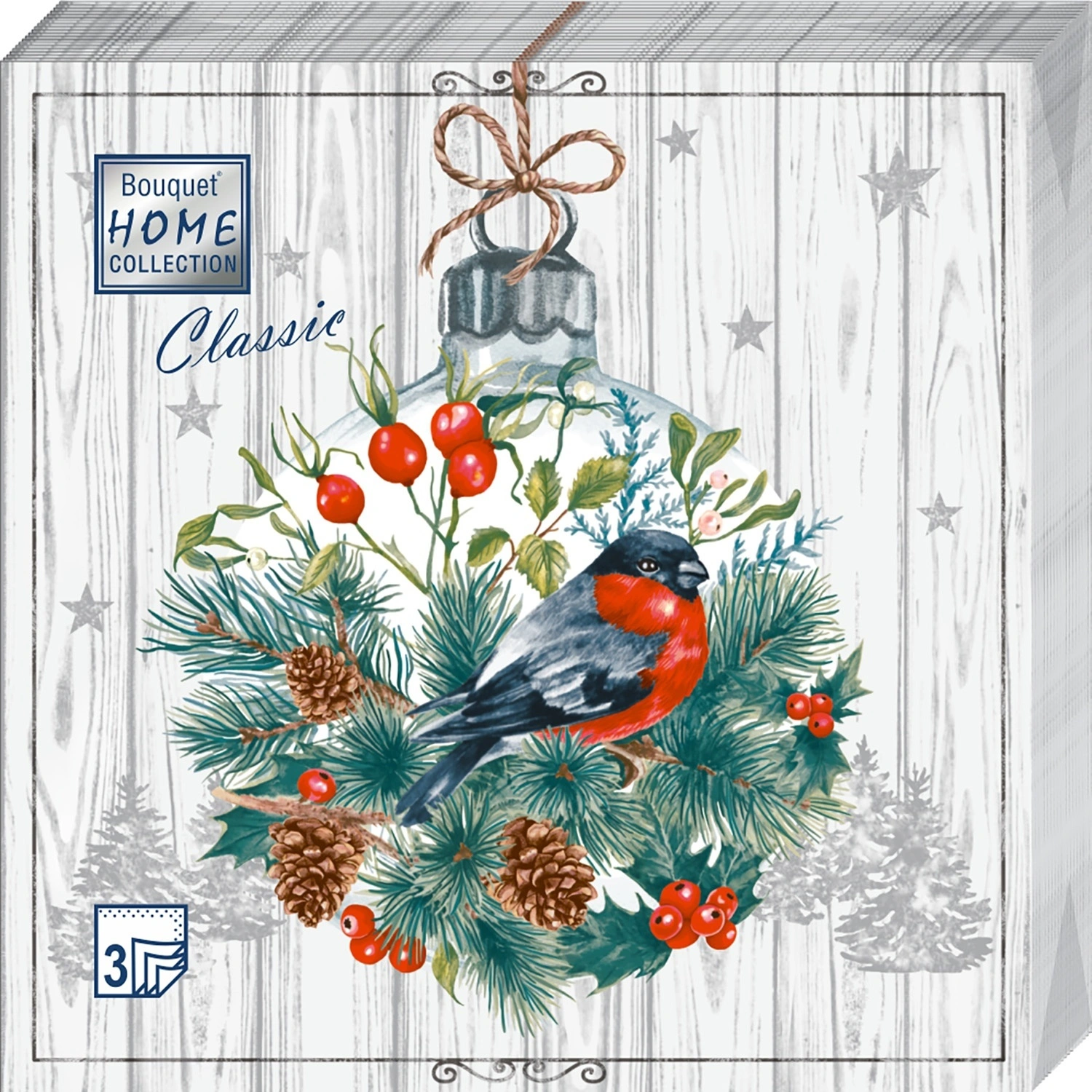 Салфетки бумажные Bouquet Home «Сказочное украшение» 20 шт.