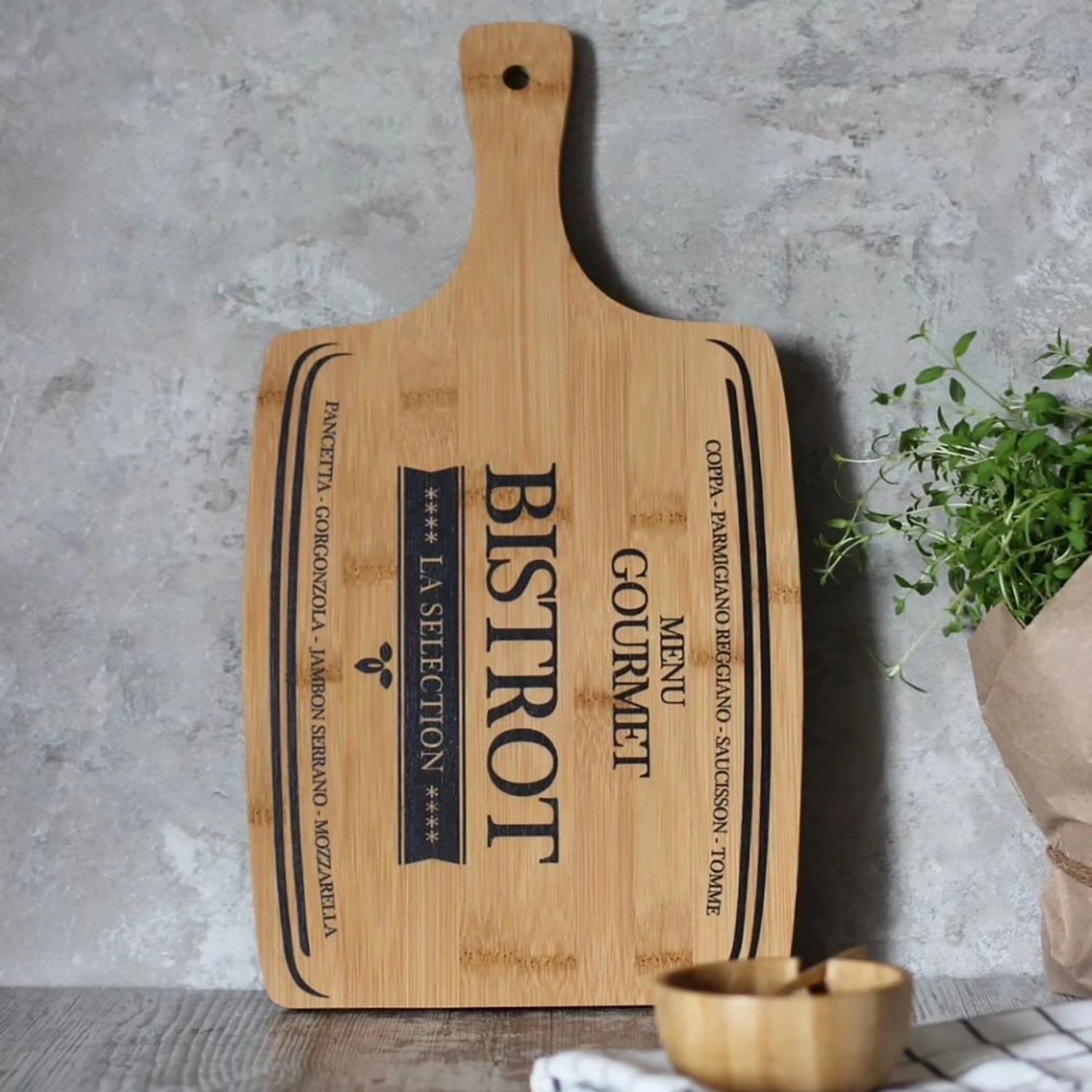 Доска разделочная DOMEO Gourmet 39х20 см из бамбука