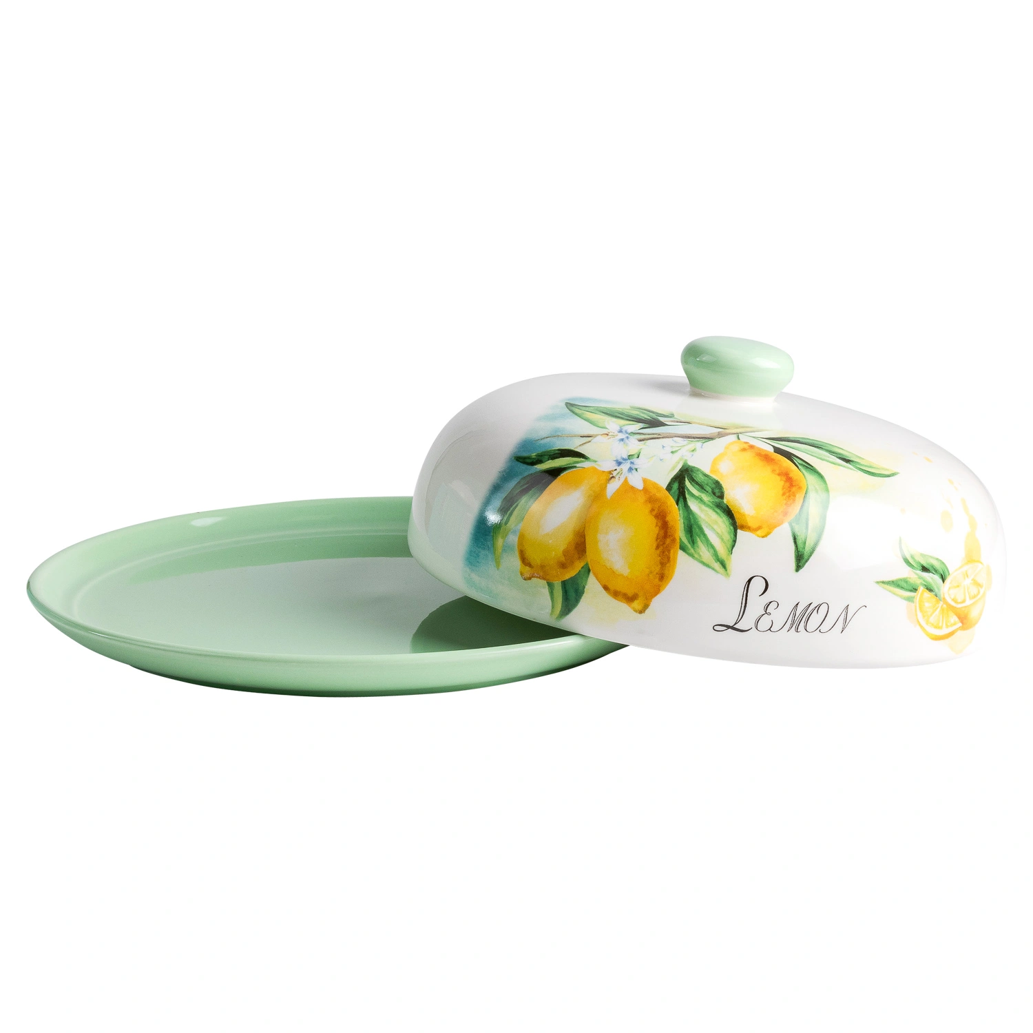 Блюдо для блинов с крышкой DOMEO «Лимоны» 23 см