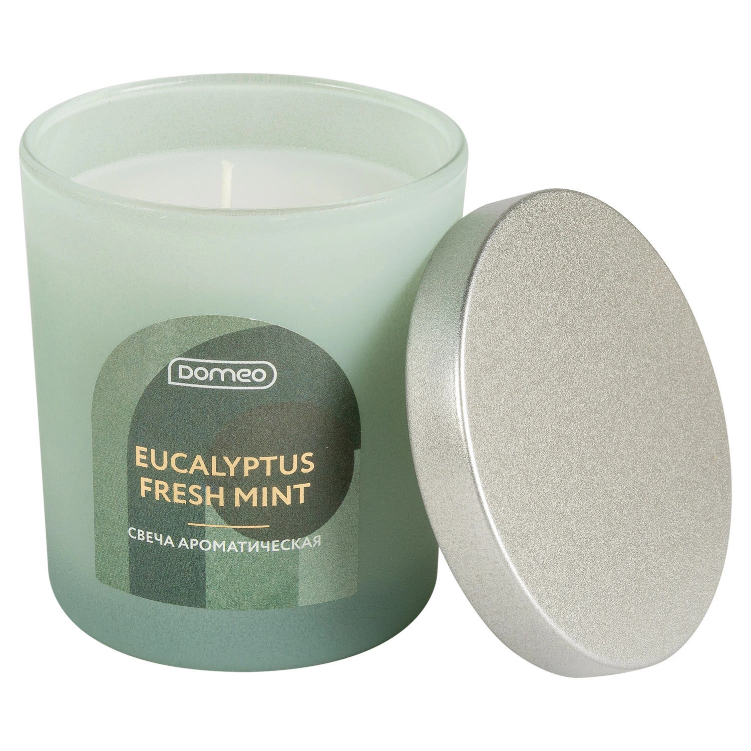 Свеча ароматизированная в банке DOMEO Eucalyptus & Fresh Mint 7x8 см