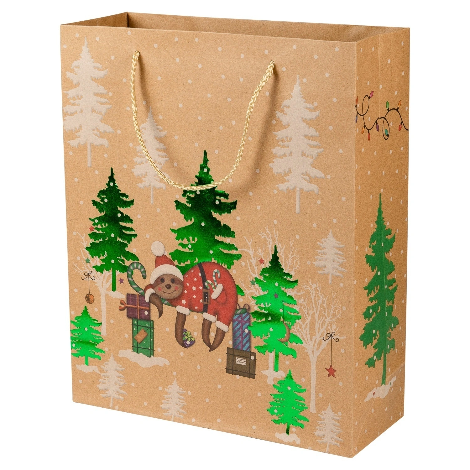 Пакет подарочный Selecta Christmas 18x23x8 см цвет в ассортименте