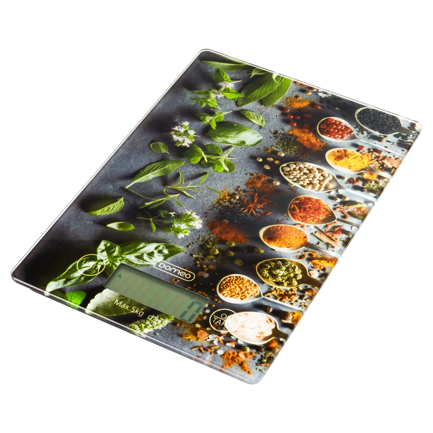 Весы кухонные DOMEO электронные до 5 кг 23х16 см со специями
